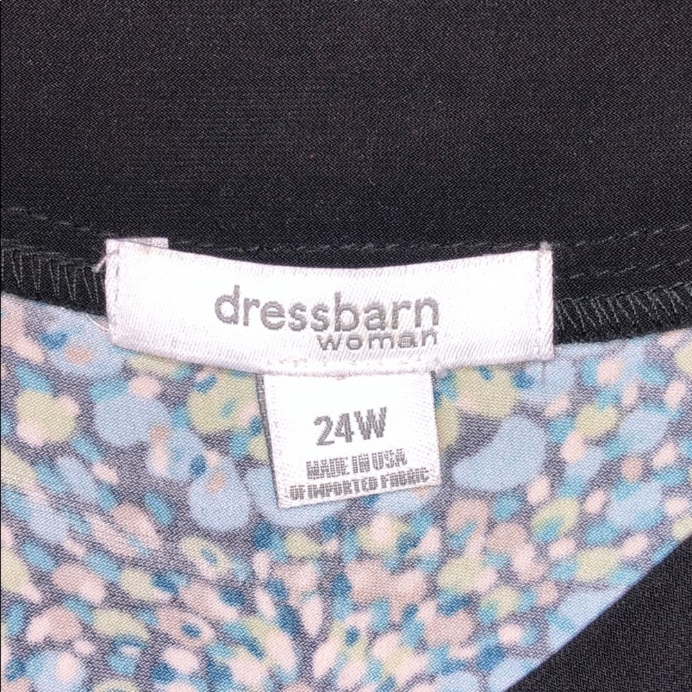 dressbarn Blue and Black Floral Midi Dress - Picture 7 of 7